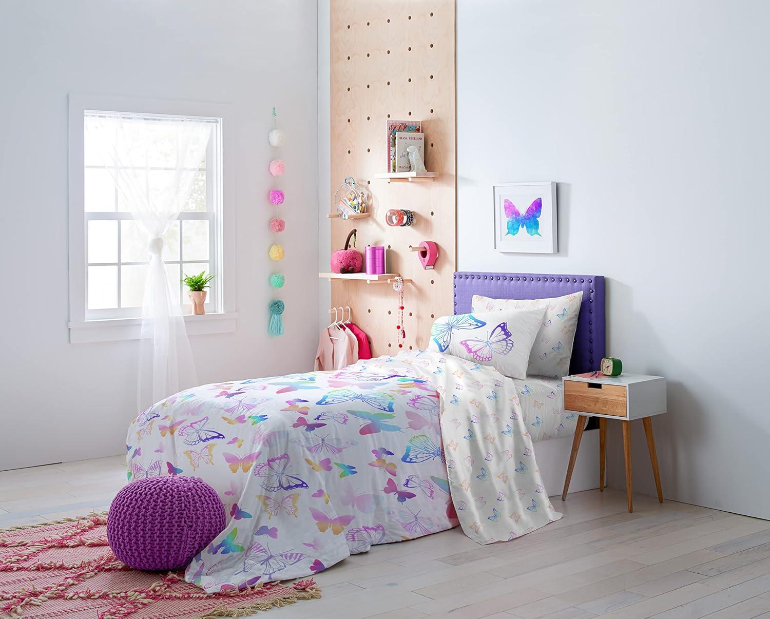 Saturday Park Ombre Butterflies 100% Organic Cotton Bed Set