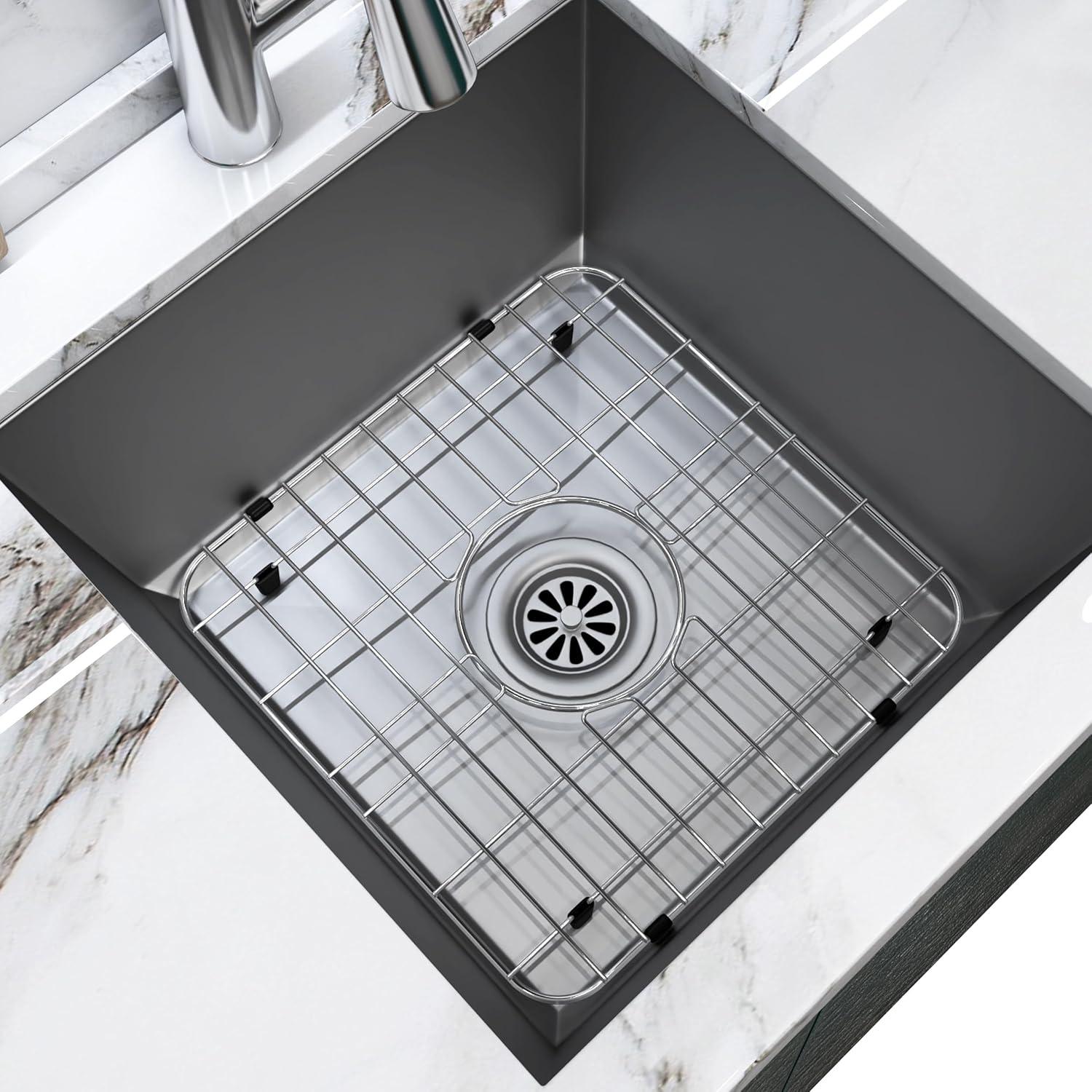 24" x 12" Sink Protector for Kitchen Sink - Stainless Steel Kitchen Sink Rack for Bottom for Sink - Sink Mat - Sink Drying Rack - Kitchen sink protector - Farm Sink Rack for Bottom of Sink