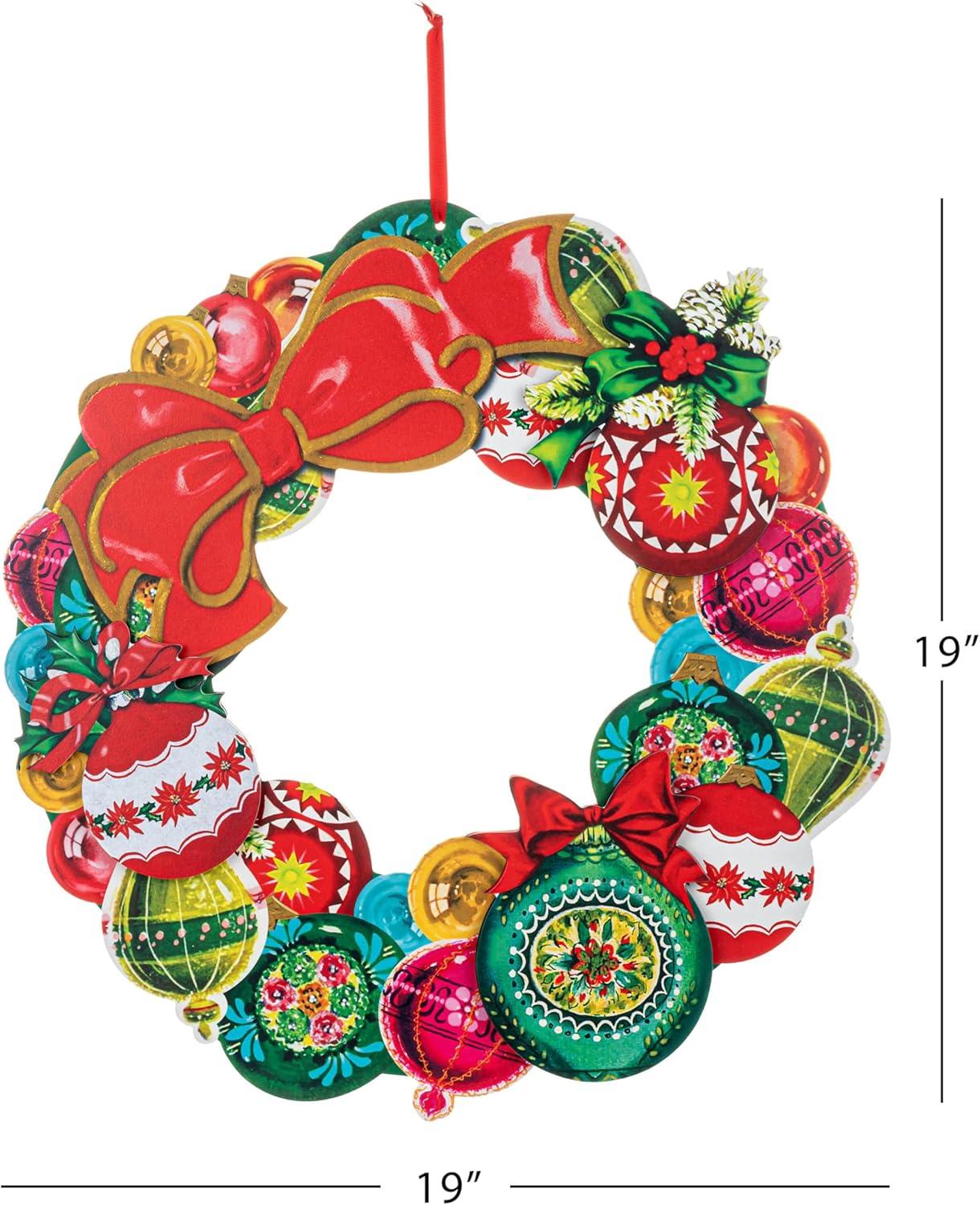 Mr. Christmas Nostalgic 19" Wooden Wreath - Vintage Ornament