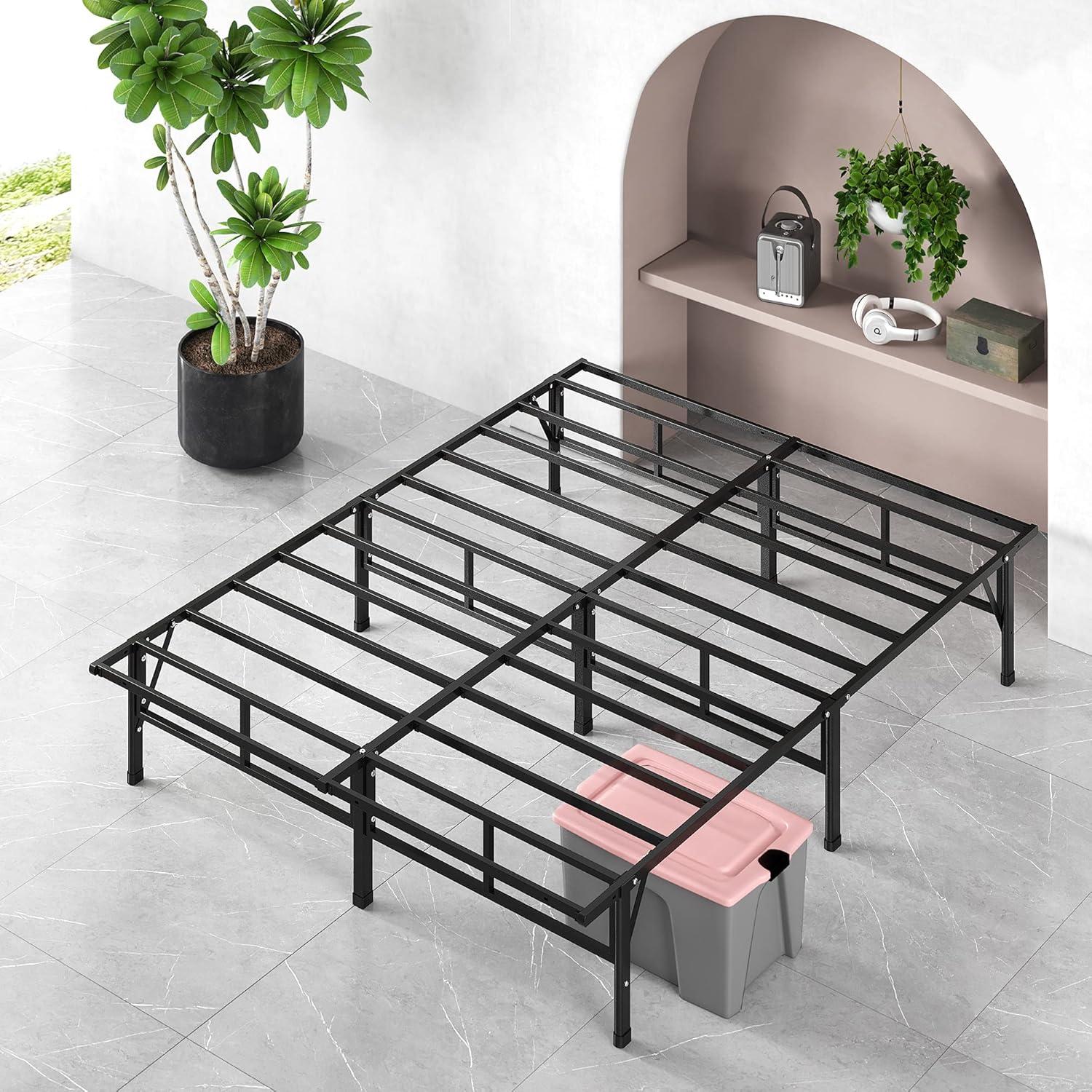 Zinus 14" Metal SmartBase Compack Mattress Foundation, Bed Frame, King