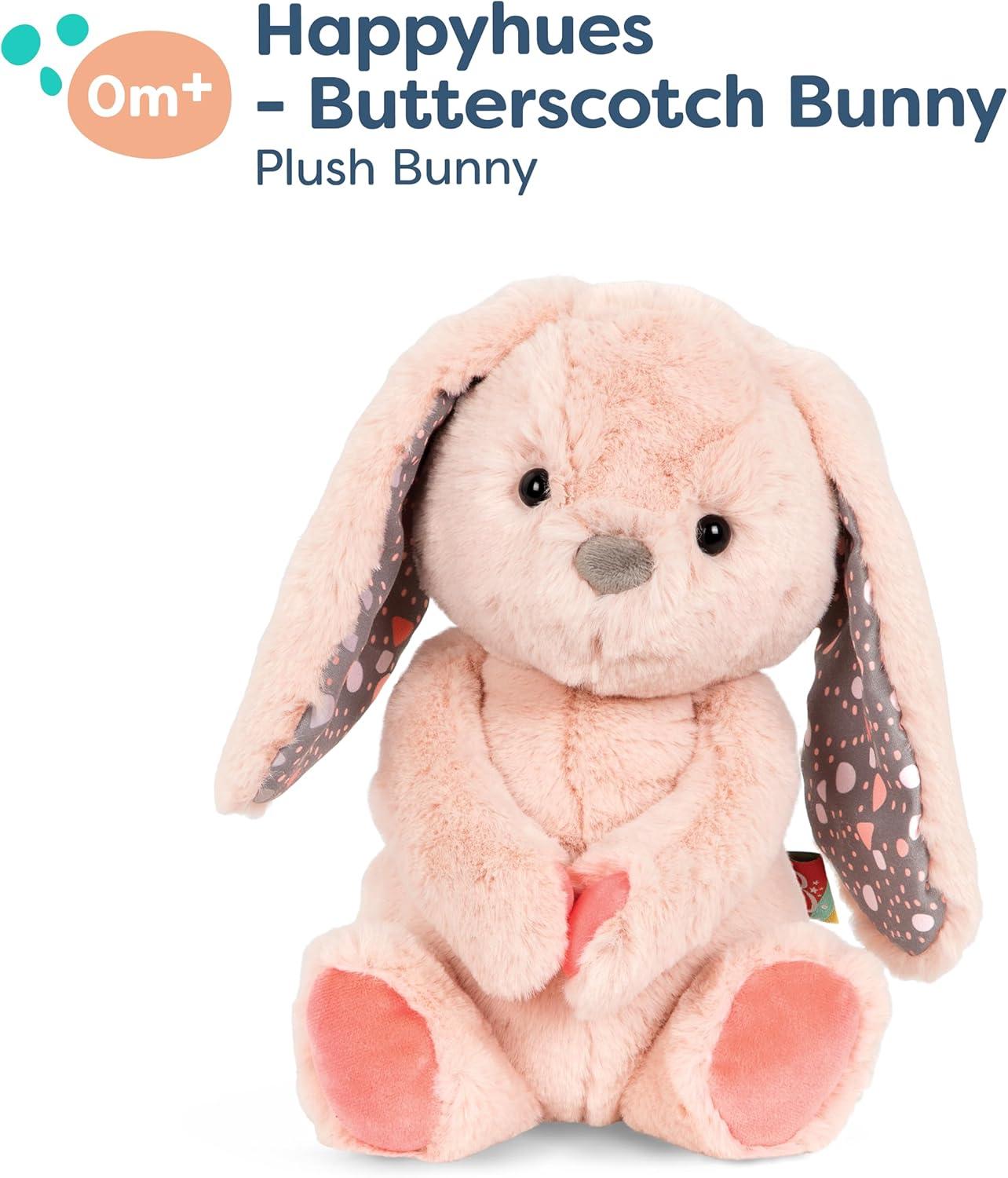 B. Toys – Happy Hues – Butterscotch Bunny – Soft & Cuddly Plush Bunny – Huggable Stuffed Animal Rabbit Toy – Washable – Babies, Toddlers, Kids