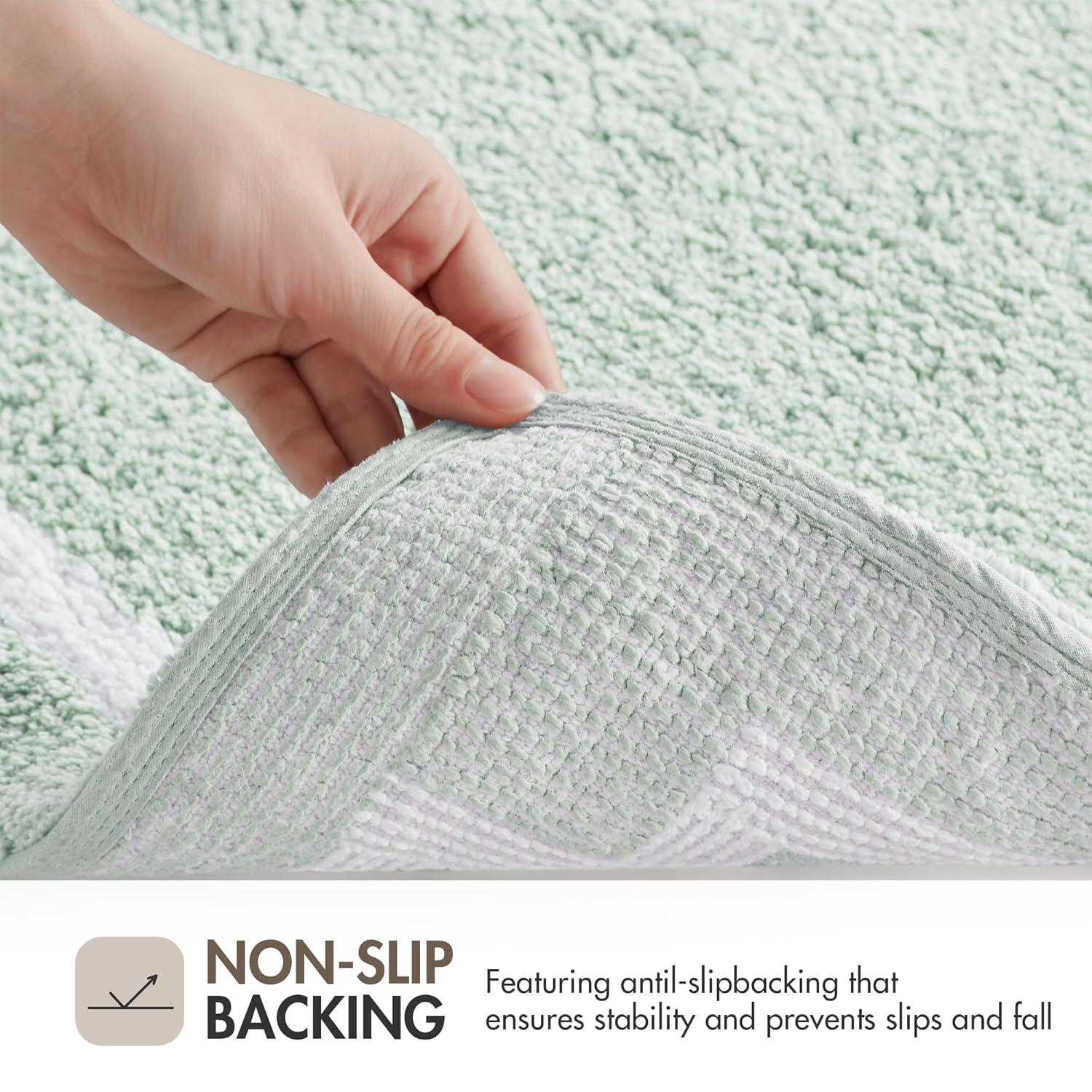Madison Park 100% Cotton Tufted Bath Rug with Non-Slip Backing