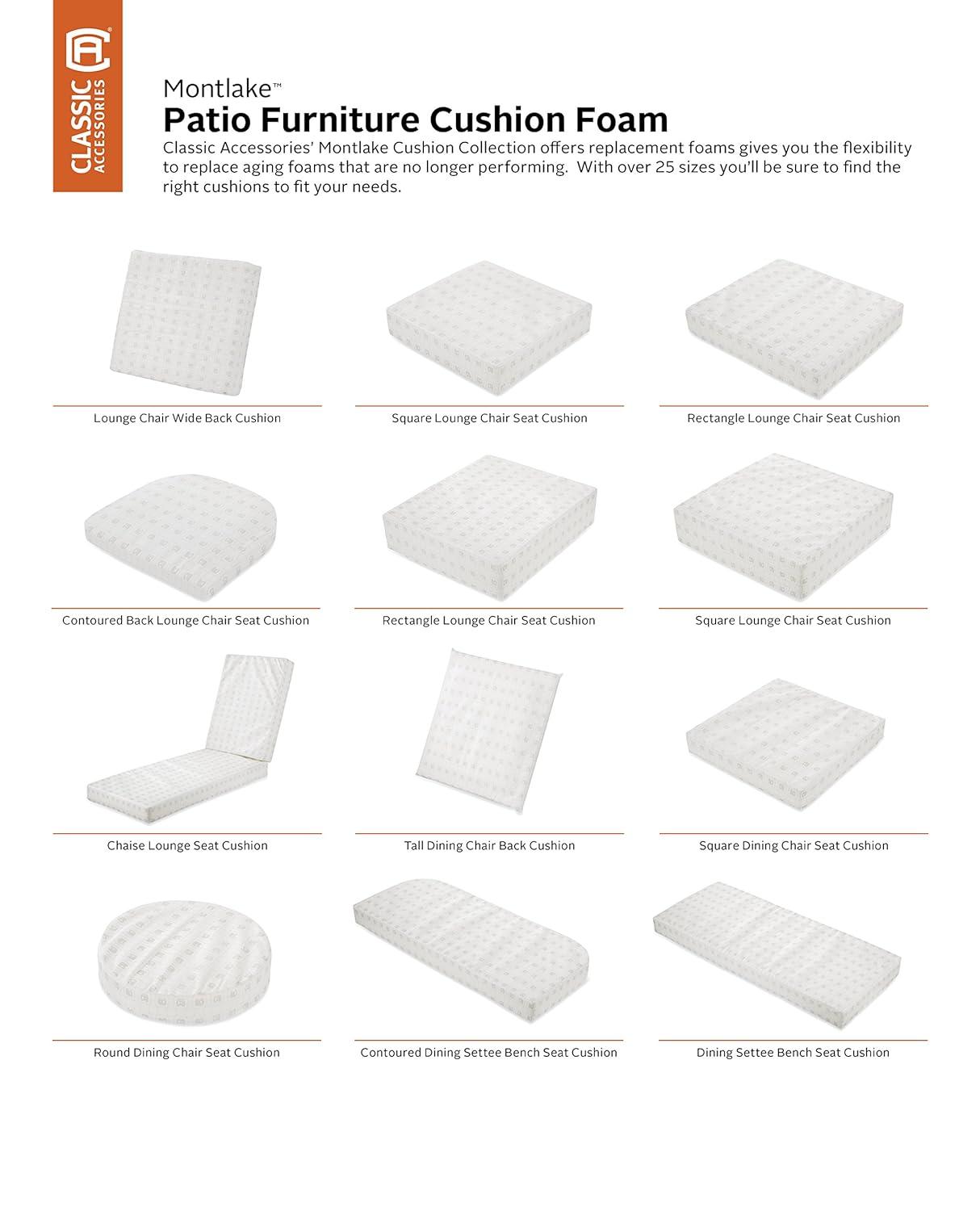 Classic Accessories Classic Outdoor 4'' Lounge Chair Back Cushion