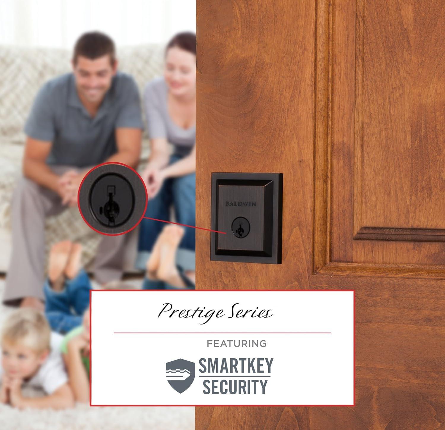 Torrey Pines 380 Rectangular Low Profile Single Cylinder Deadbolt with SmartKey