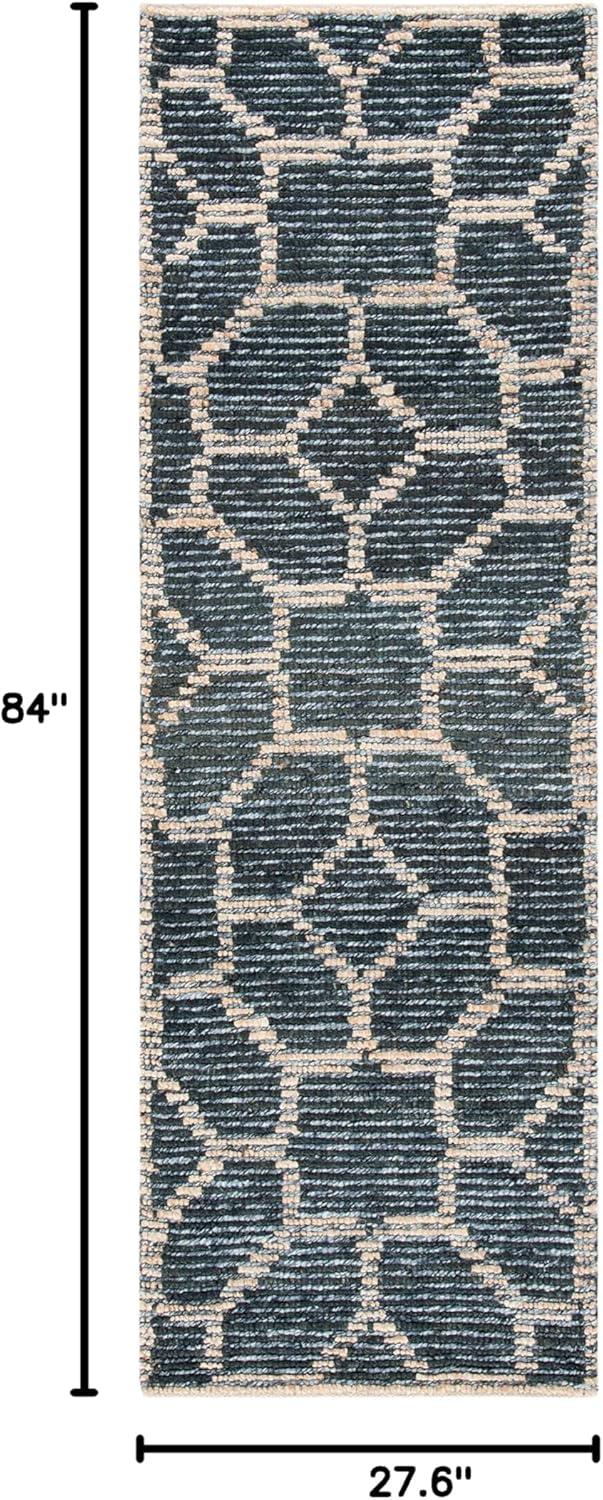 Natural Fiber NF218 Hand Woven Runner Rug - Beige/Charcoal - 2'3"x7' - Safavieh.
