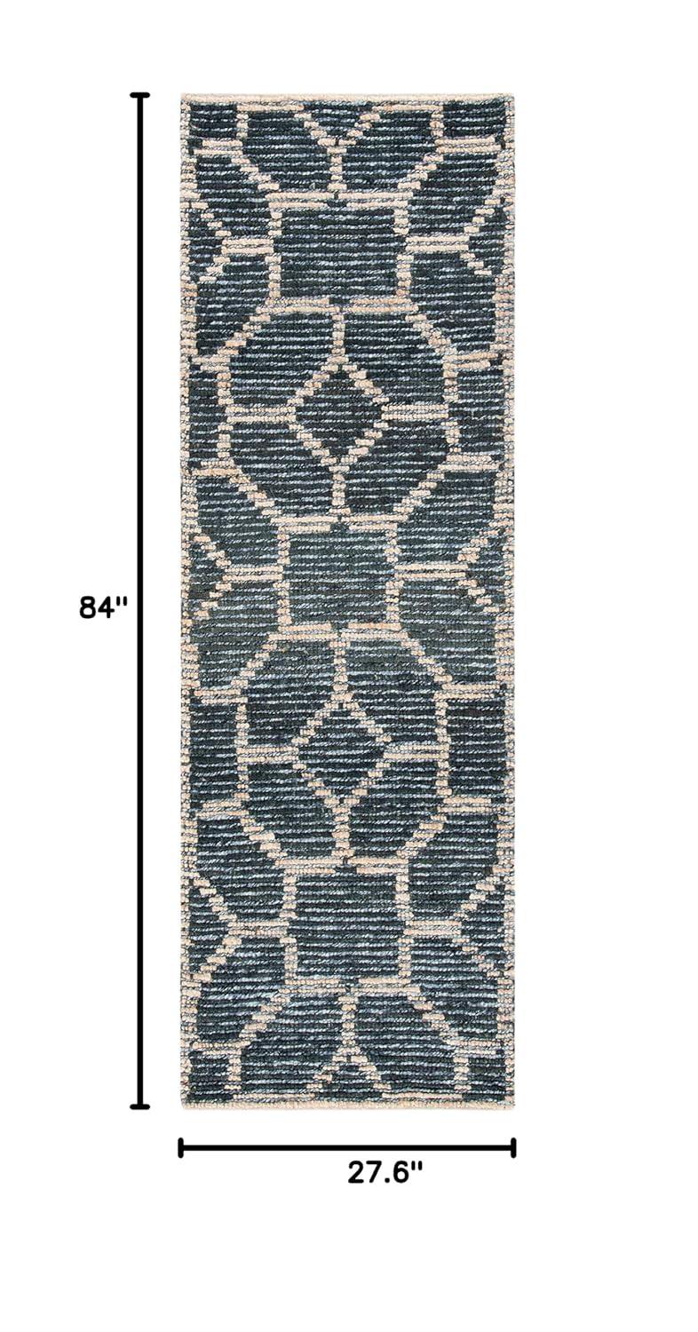 Natural Fiber NF218 Hand Woven Runner Rug - Beige/Charcoal - 2'3"x7' - Safavieh.