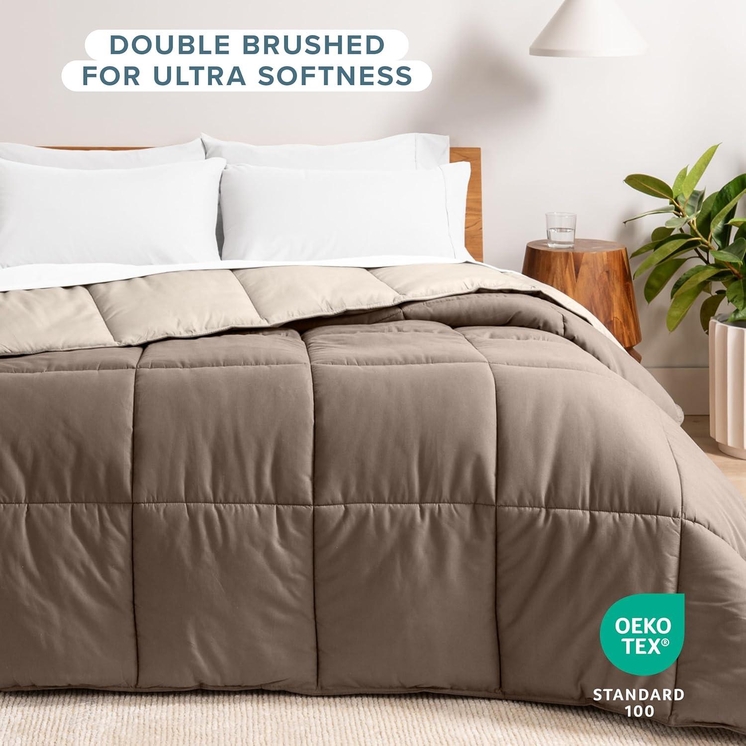 Bare Home Premium Ultra Soft Modern & Contemporary Box Stitch Comforter