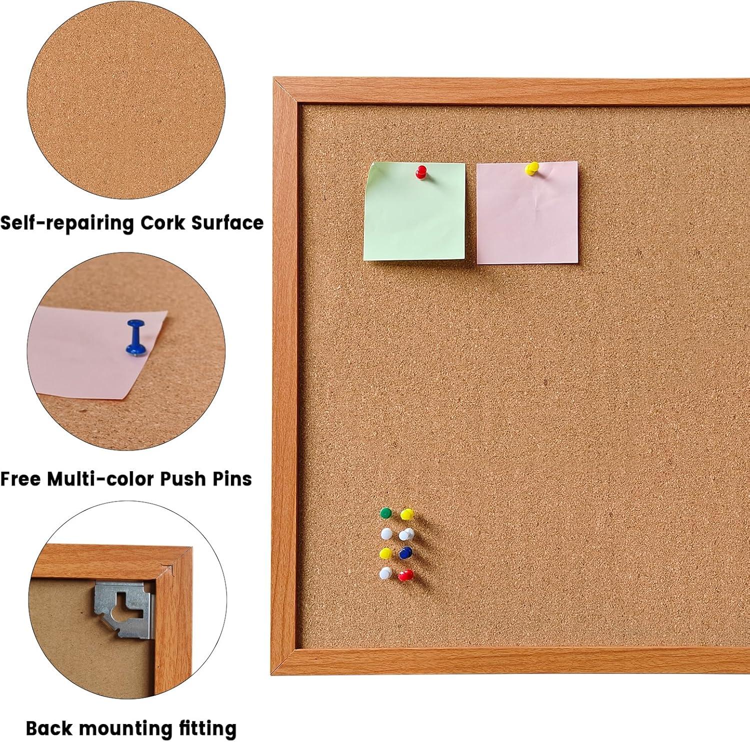 Crestline Products Wood Framed Cork Board, 24" x 36"