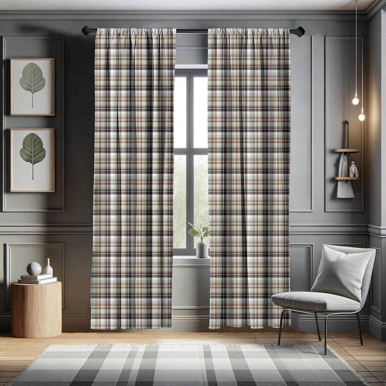 Ambesonne Rose Floral Semi-Sheer Rod Pocket Curtain Panels (Set of 2)