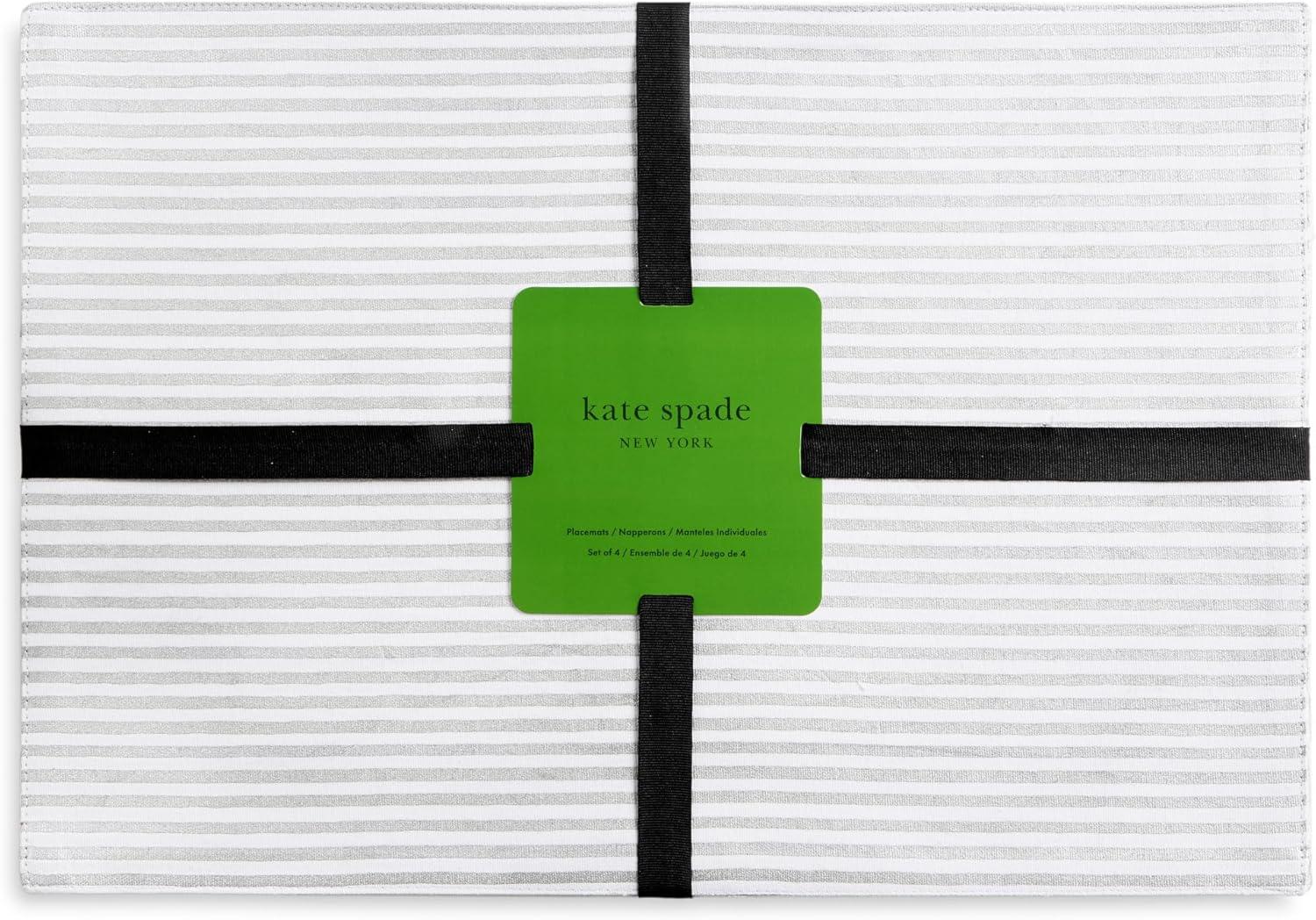 kate spade new york KATE SPADE NEW YORK Hand Painted Shirting Stripe 4-Pack Placemat Set 13”x19” (Set of 4)