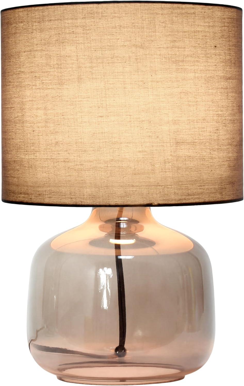 Glass Table Lamp with Fabric Shade - Simple Designs