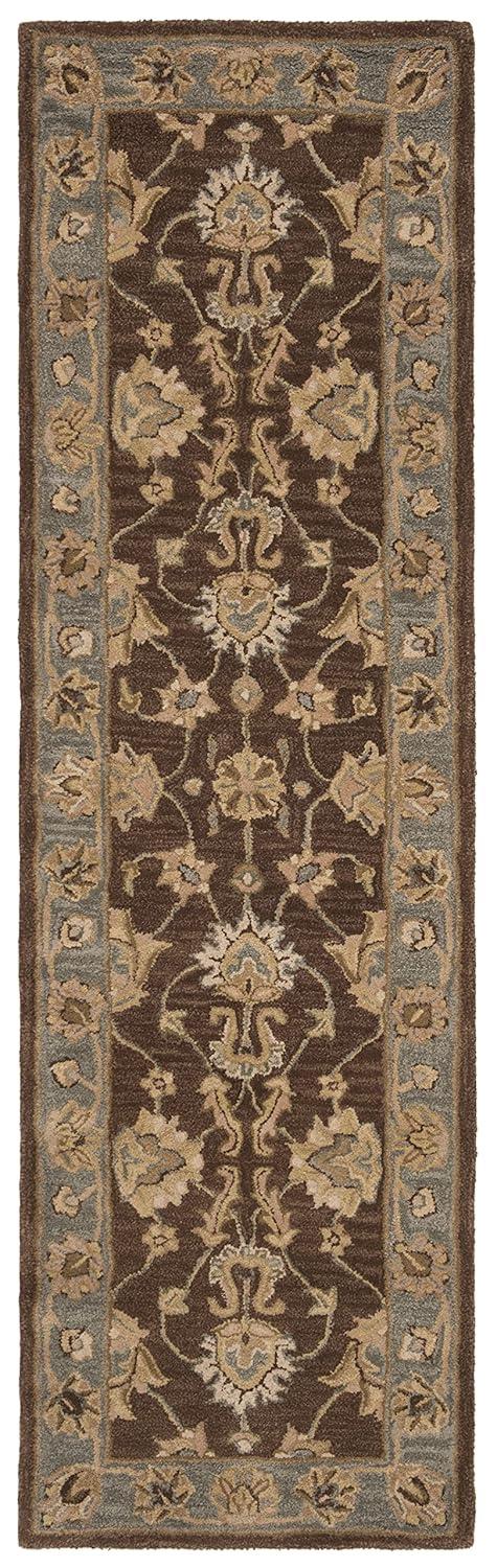 Heritage HG343 Handmade Runner Rug - 2'3"x8' - Brown/Blue - Safavieh