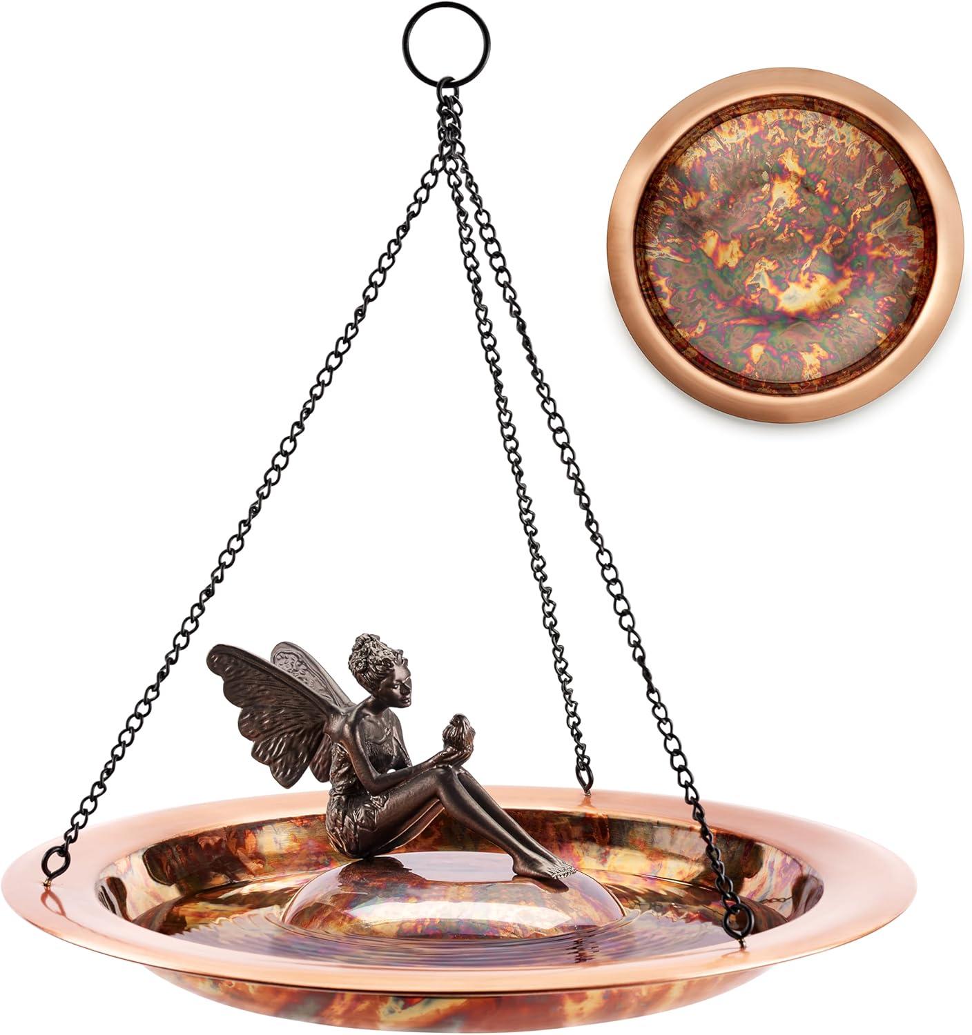 Bungalow Rose Buckleys Copper Hanging Birdbath