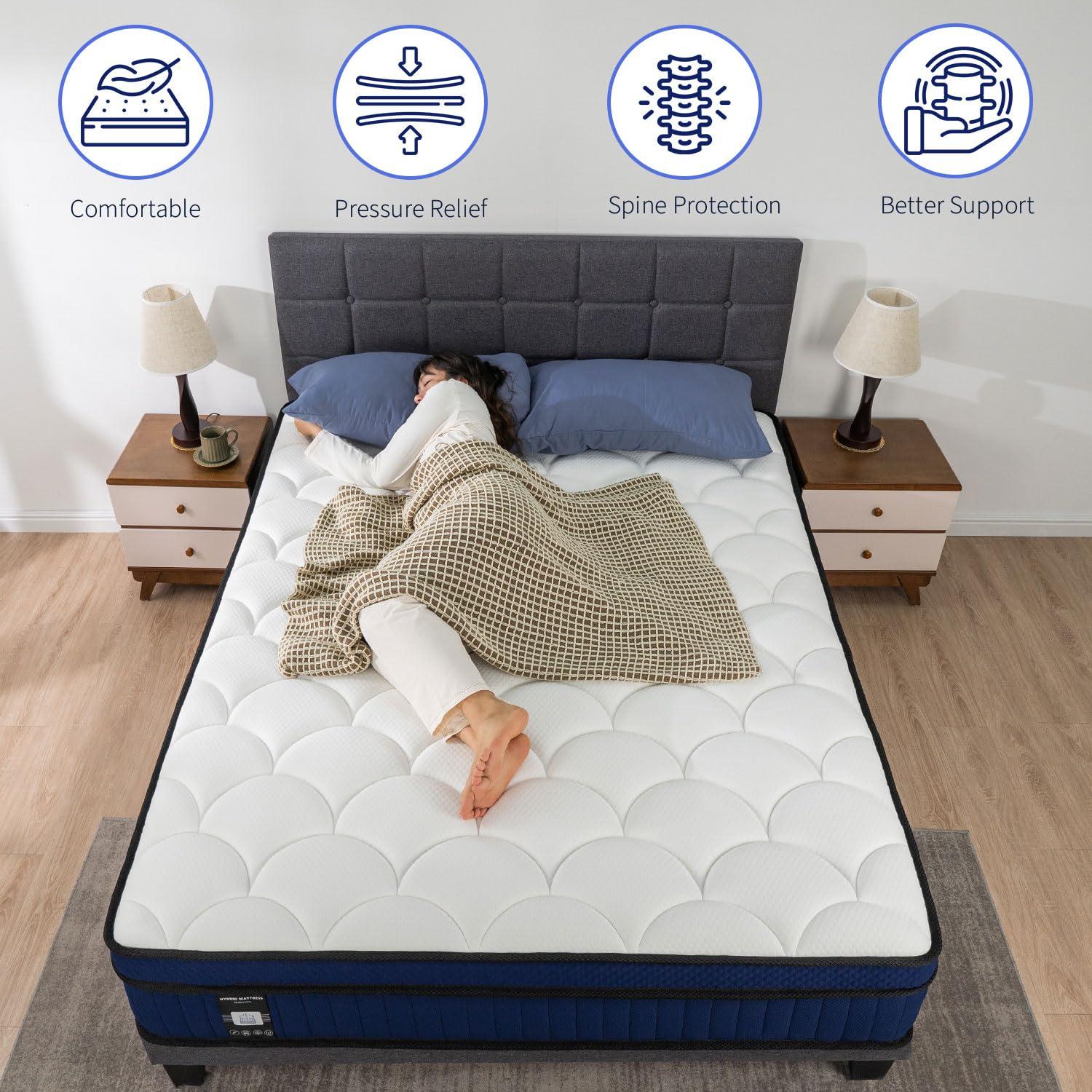 Alwyn Home 12'' Medium Gel Memory Foam Hybrid Mattress in a Box, OEKO-TEX® Certified