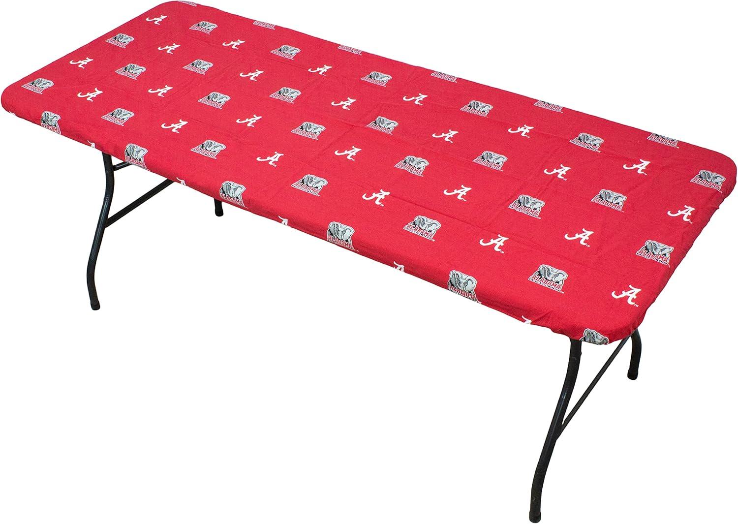 Alabama Crimson Tide Red Cotton Fitted Table Cover