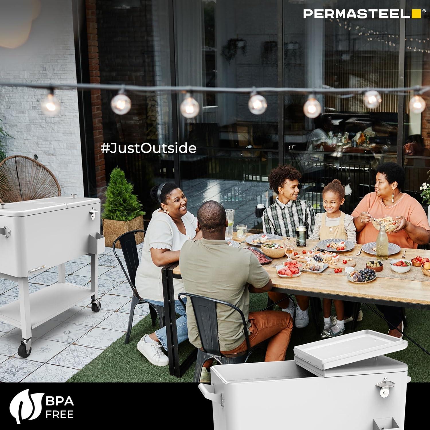 Permasteel 80-Qt Outdoor Patio Cooler with Removable Basin