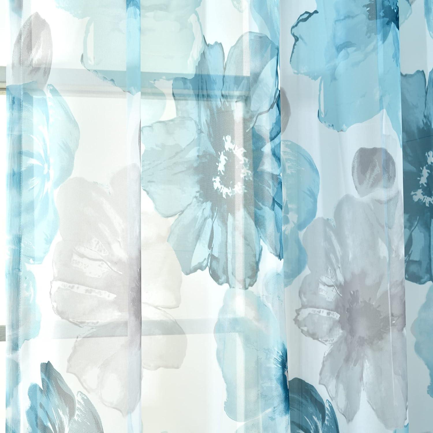 Lush Decor Leah Polyester Sheer Curtain Pair (Set of 2)