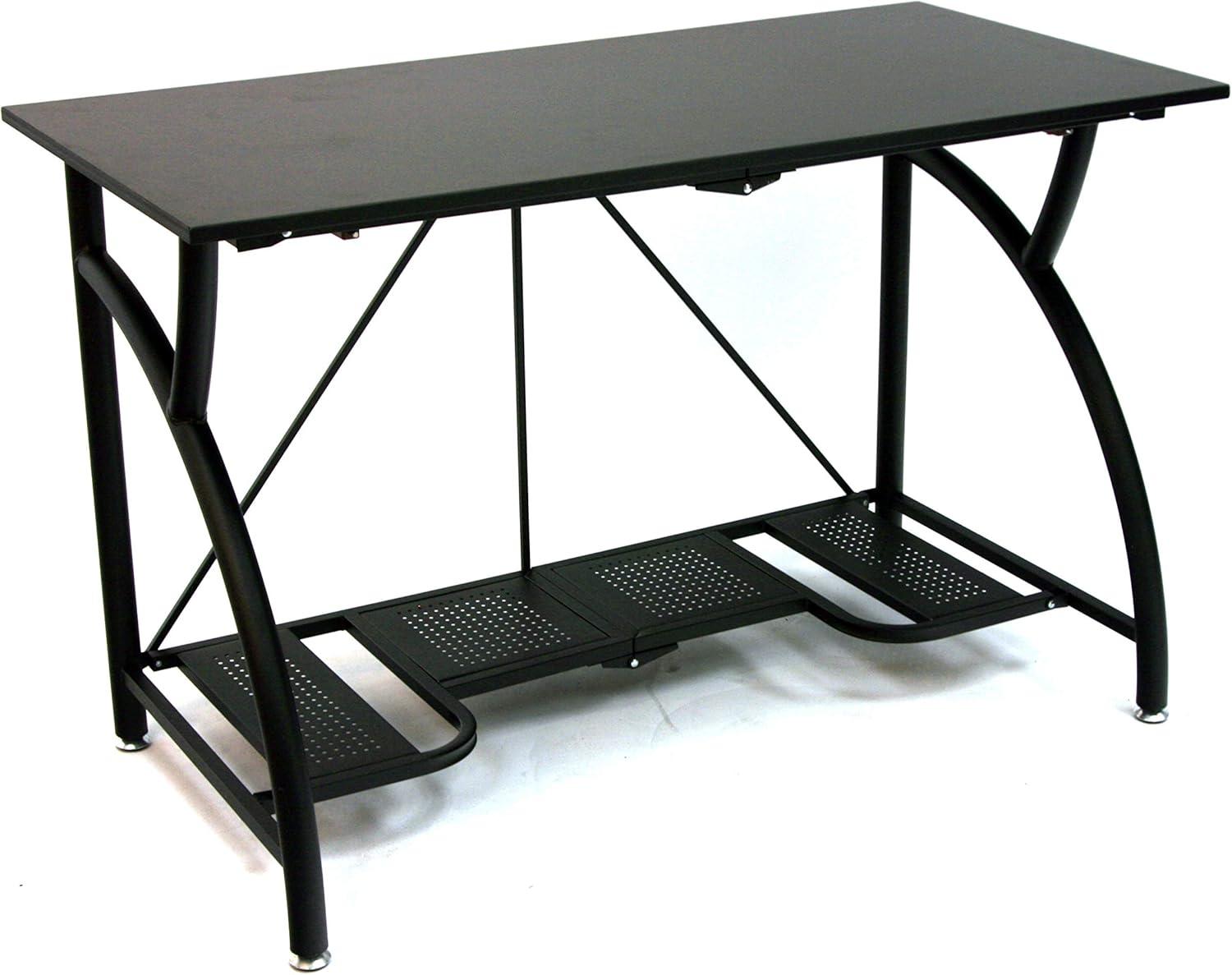 Origami Multi Purpose Folding Wooden Office Computer Furniture Table Desk, Black