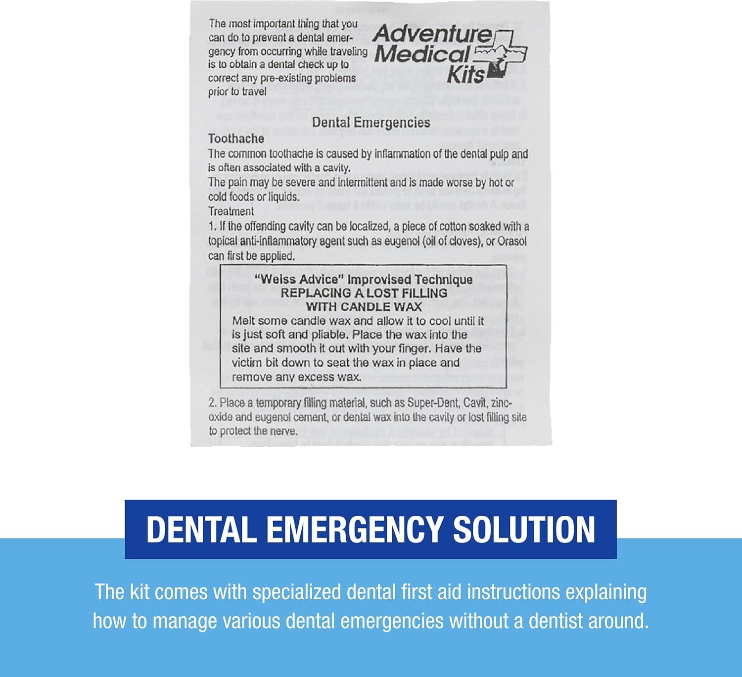 Adventure Medical Kits Dental Medic Travel First Aid Kit for Teeth