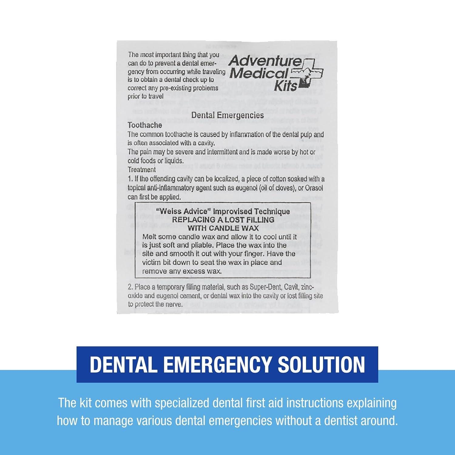 Adventure Medical Kits Dental Medic Travel First Aid Kit for Teeth