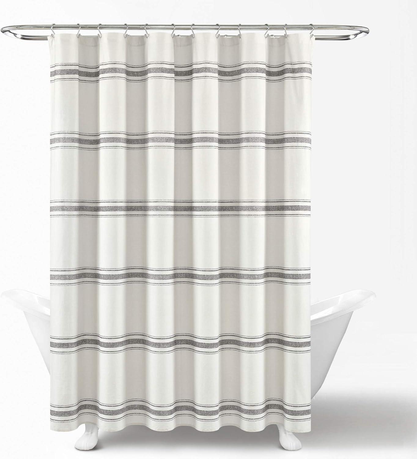 Gilroy Cotton Striped Shower Curtain