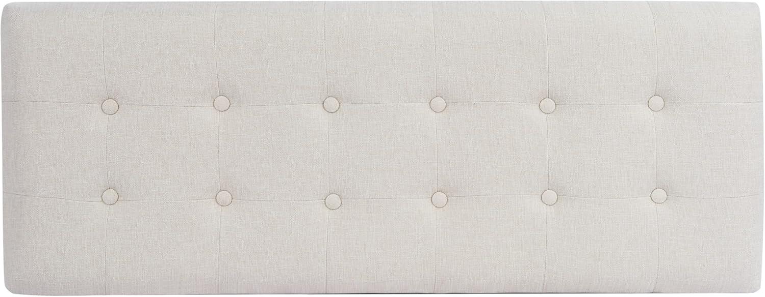 Classic Large Tufted Storage Bench Light Gray - HomePop: Upholstered Ottoman, Bedroom & Entryway Seating