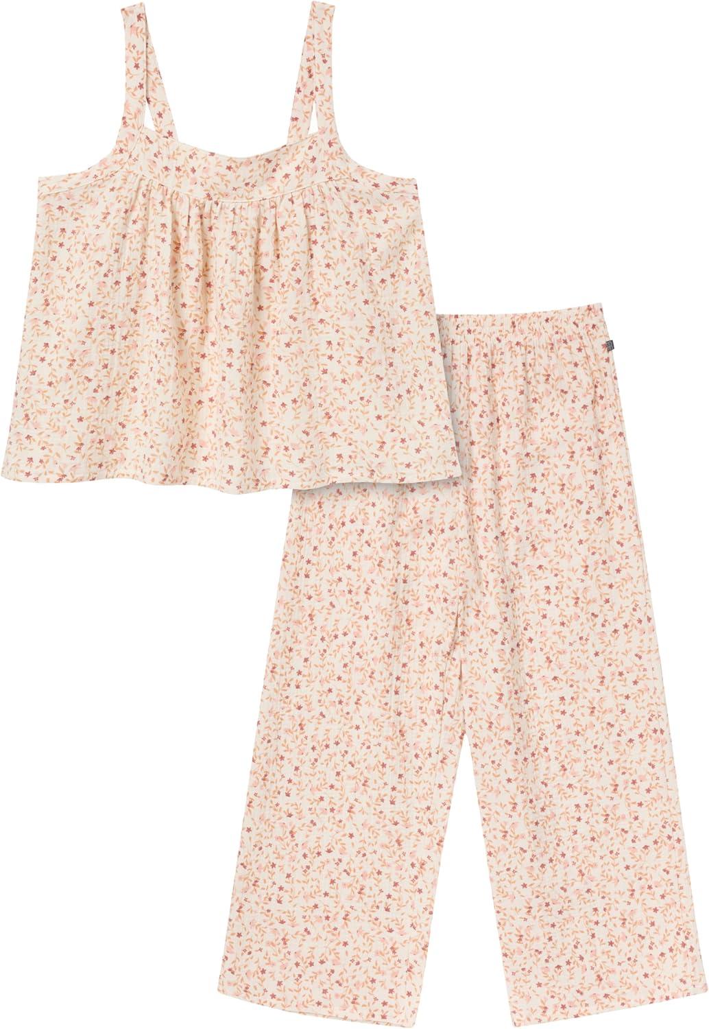 Modern Moments™ by Gerber Mommy & Me Toddler and Adult 2-Piece Top and Cropped Pants Set, Beige Vine Floral, X-Large