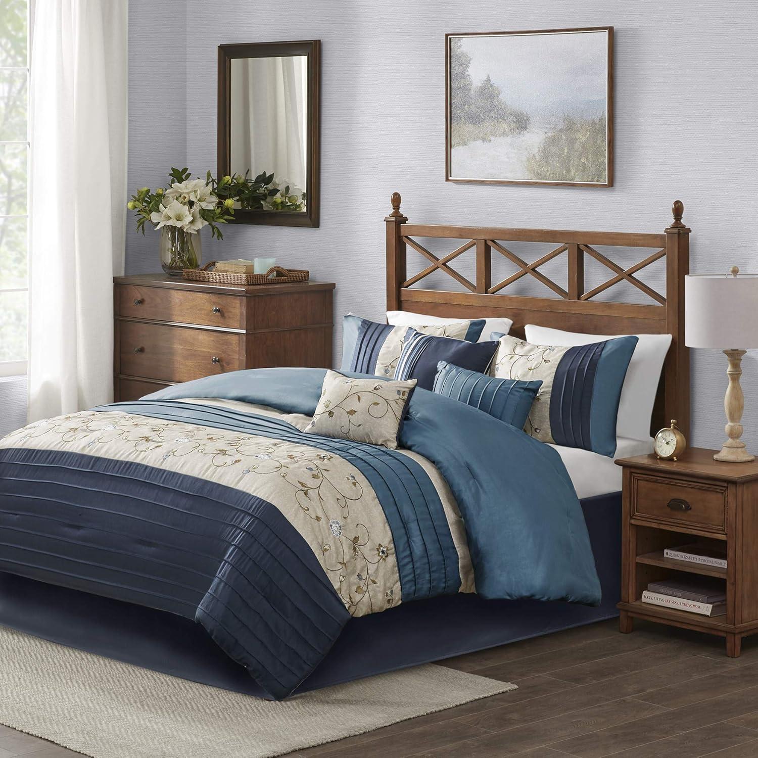 Serene Embroidered 7 Piece Comforter Set