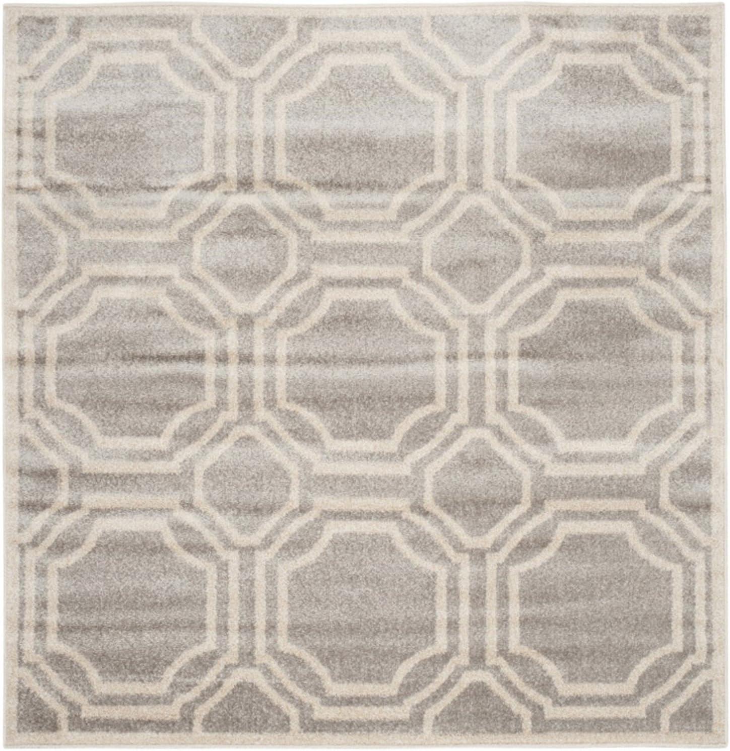 Amherst AMT411 Power Loomed Area Rug - Light Grey/Ivory - 5'3"x8' - Safavieh.