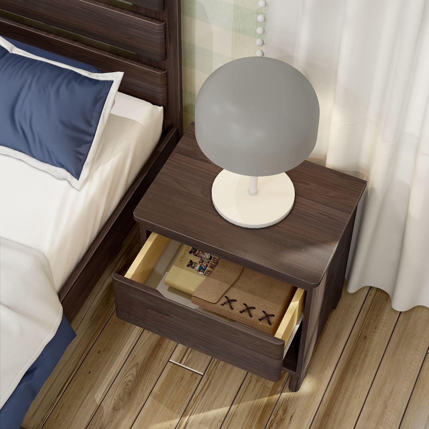 Kathryn 1 Drawer Solid Wood Nightstand