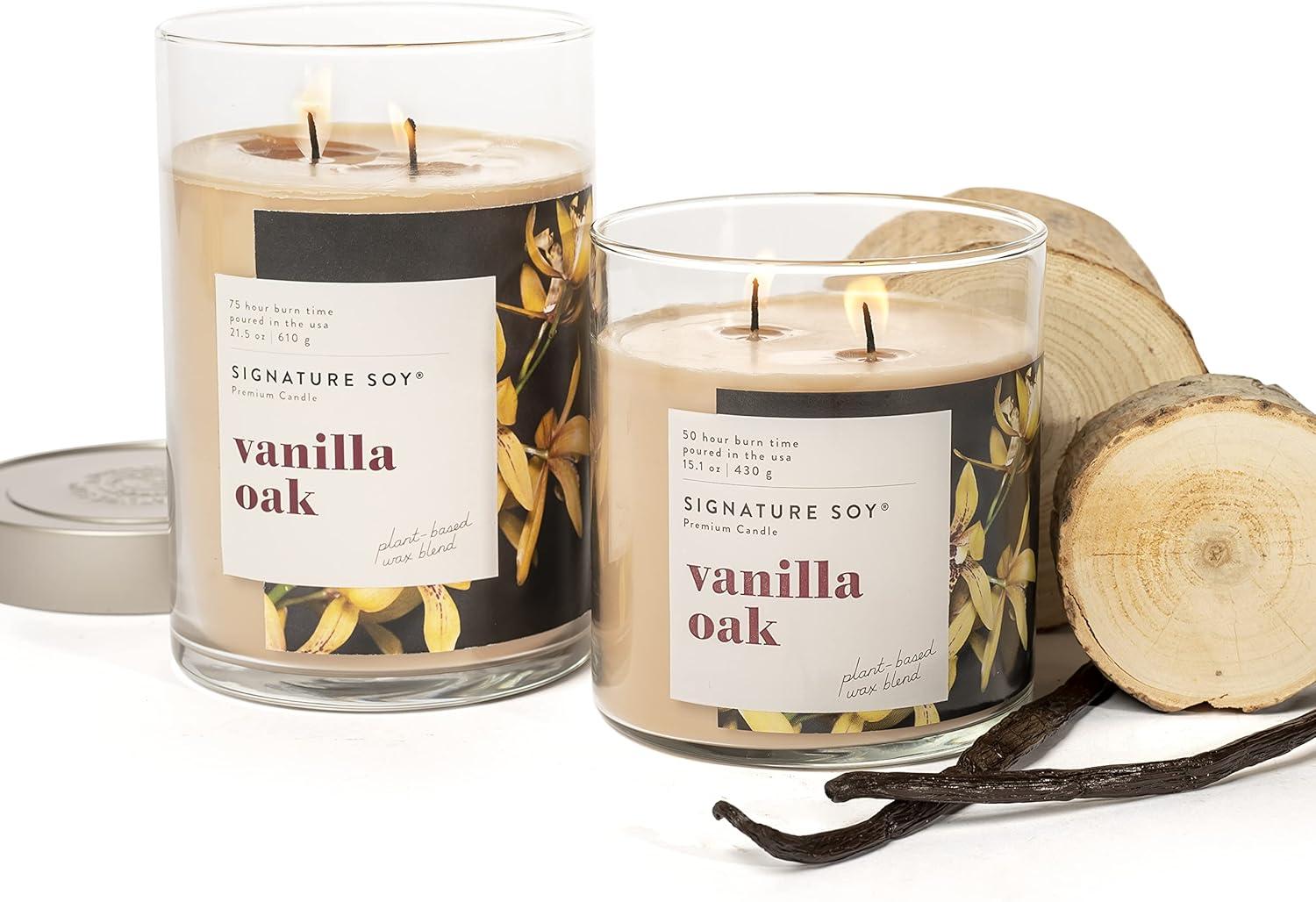 Signature Soy Signature Soy Lidded Vanilla Oak Scented Candle