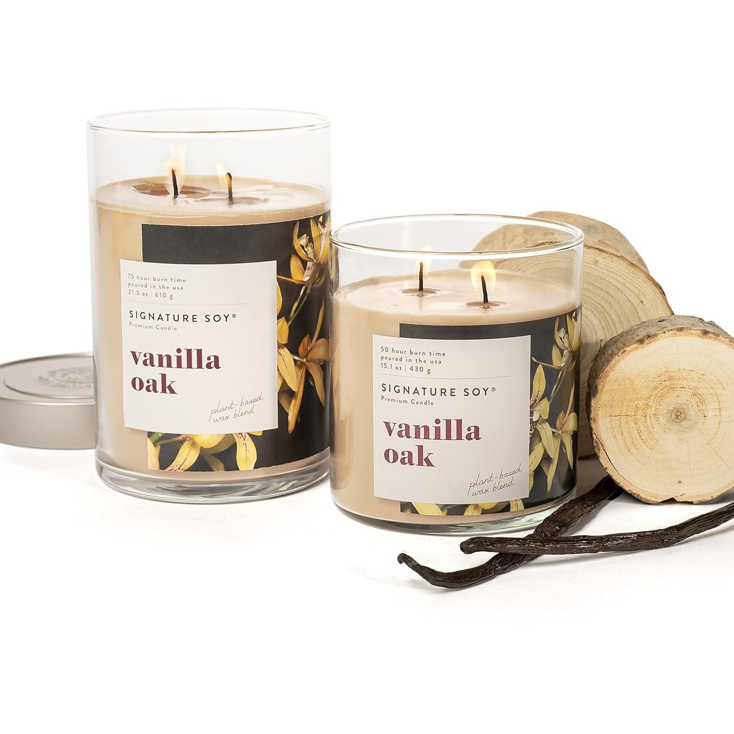 Signature Soy Signature Soy Lidded Vanilla Oak Scented Candle