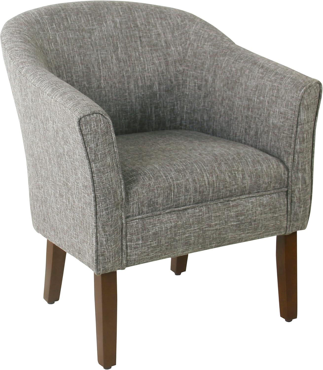 Modern Barrel Accent Chair Gray - HomePop: Upholstered Side Chair for Bedroom & Living Room, Comfort Seating