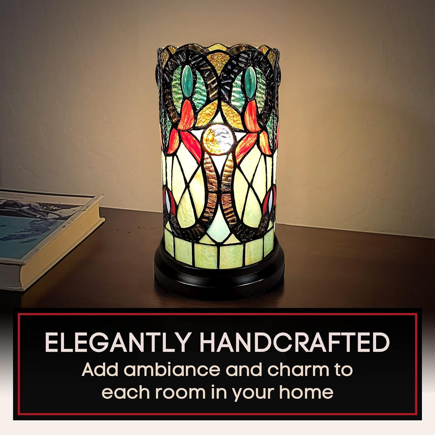 Amora Lighting Tiffany Style Floral Design Table Lamp 12" High