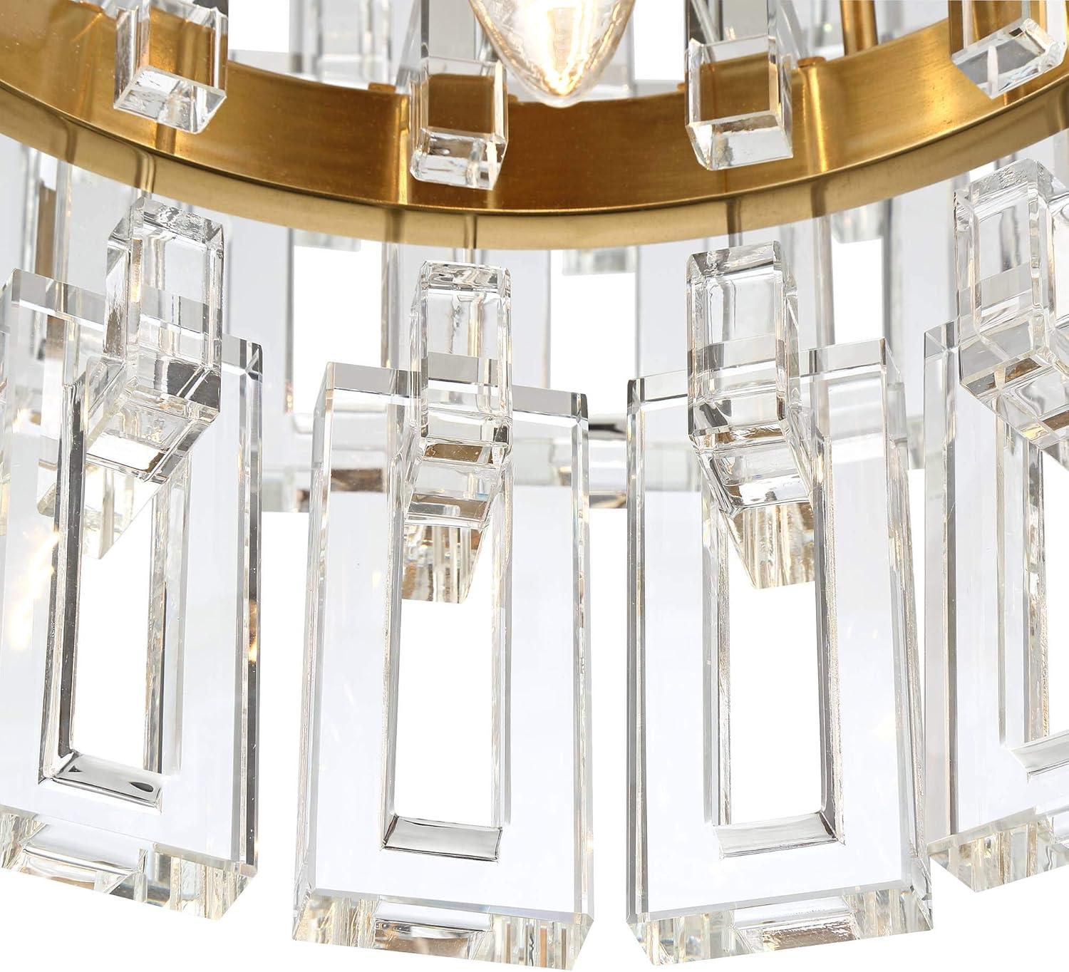 Vienna Full Spectrum Luxum Burnished Brass Chandelier 18 3/4" Wide Modern Tiered Crystal 6-Light Fixture for Dining Room House Foyer Kitchen Island