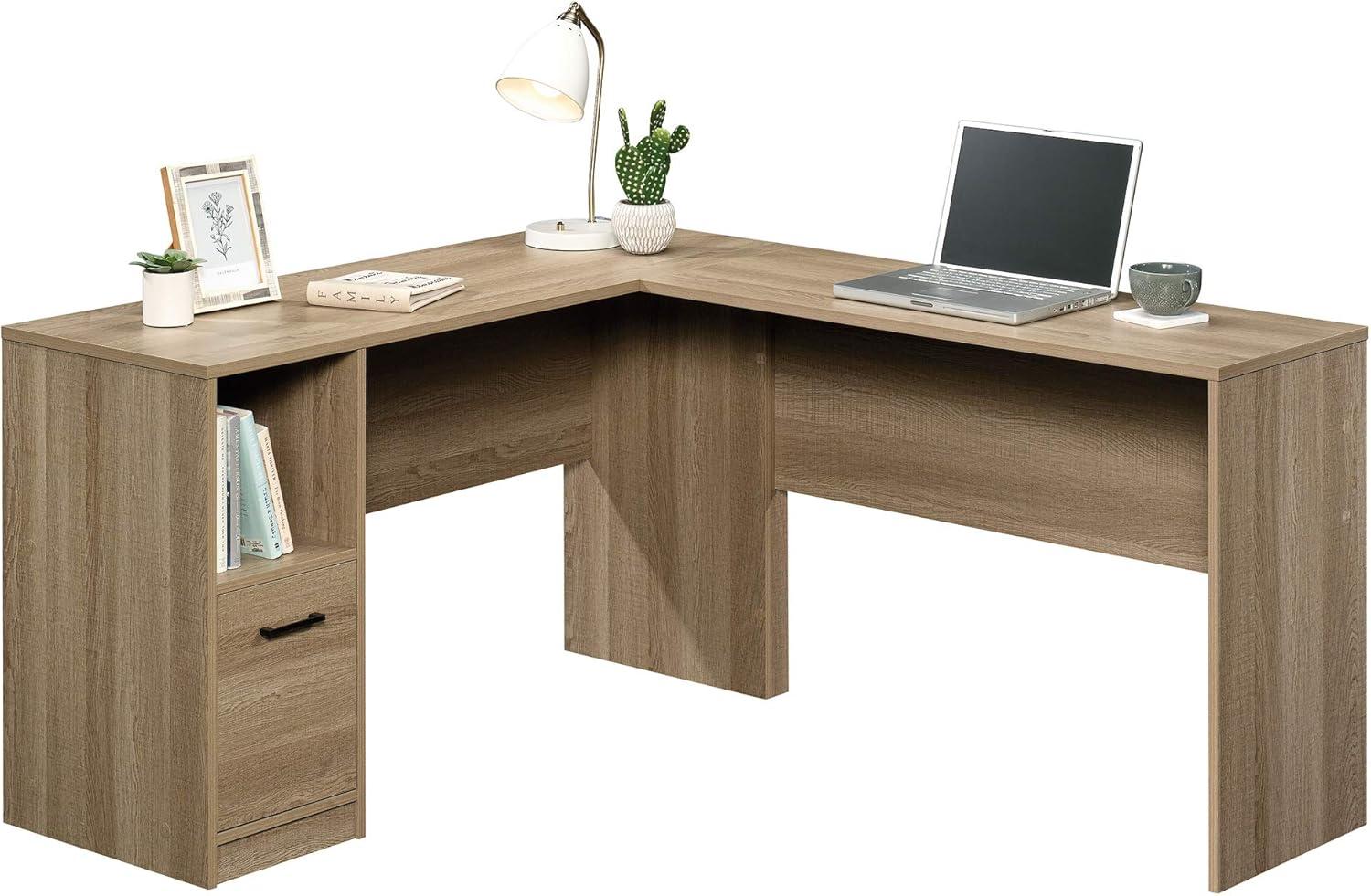 Sauder Beginnings L-Shaped Desk, Summer Oak Finish