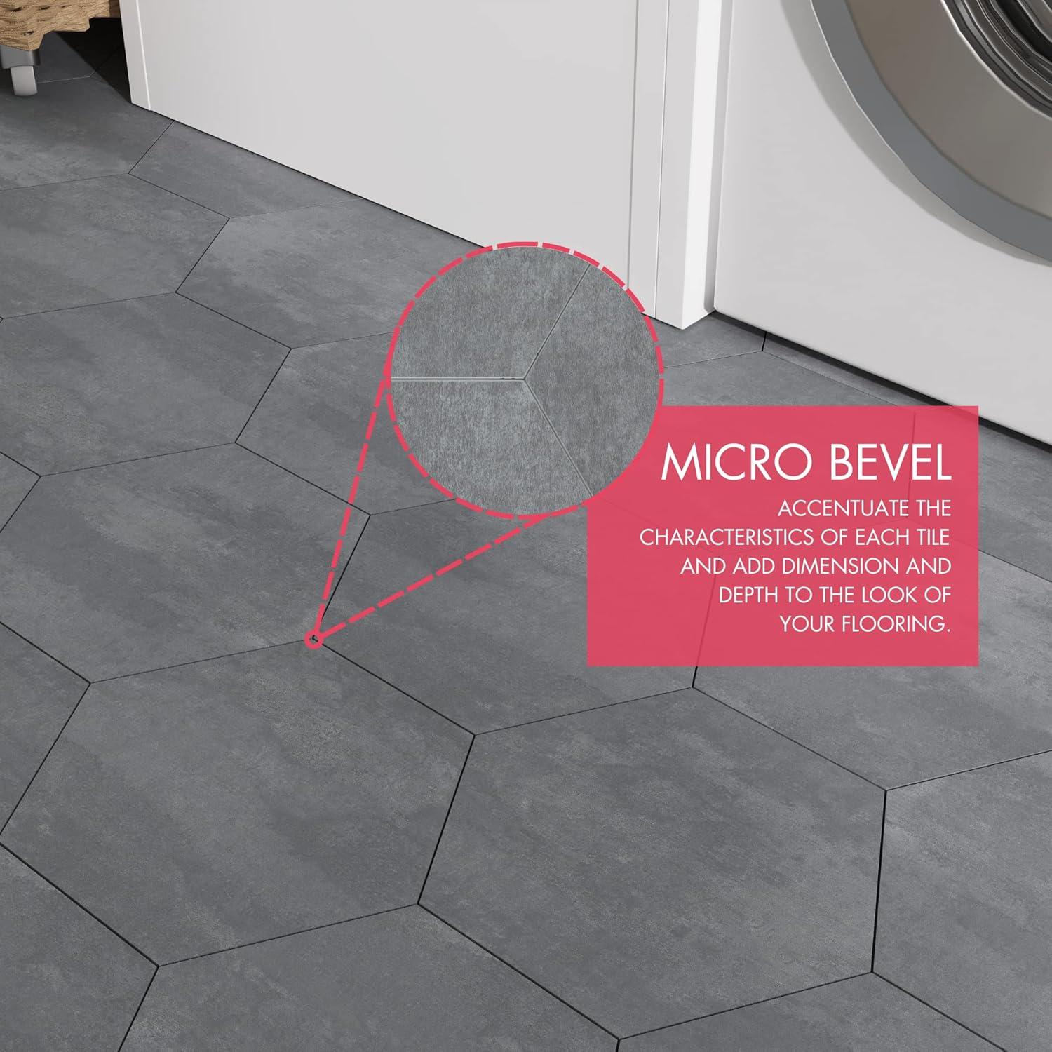 BaseCore HEX Gray 12 MIL x 5.75 in. W Waterproof Peel and Stick Vinyl Plank Sample