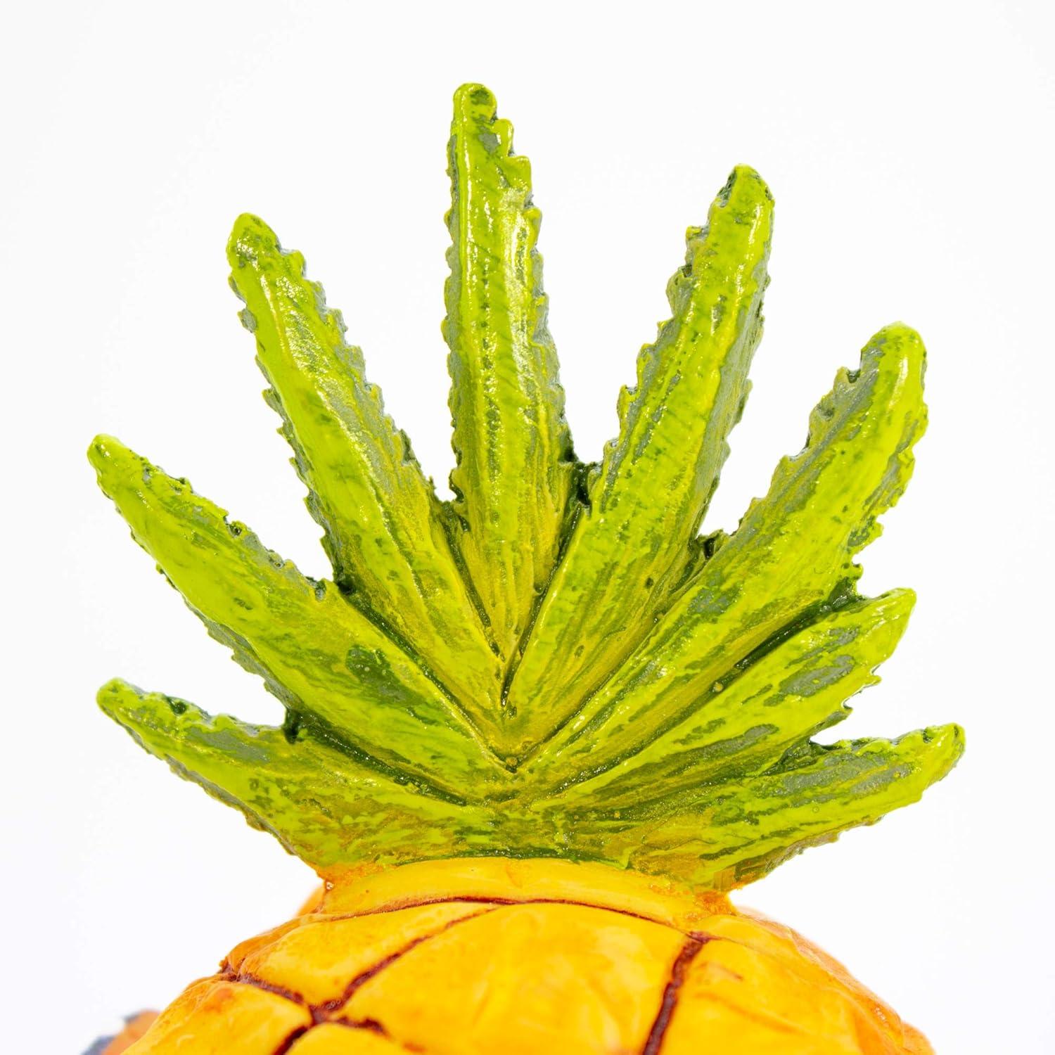 Penn-Plax SpongeBob Pineapple Home Aquarium Decor, Yellow & Orange Resin - 3" x 3.25" x 5.25"