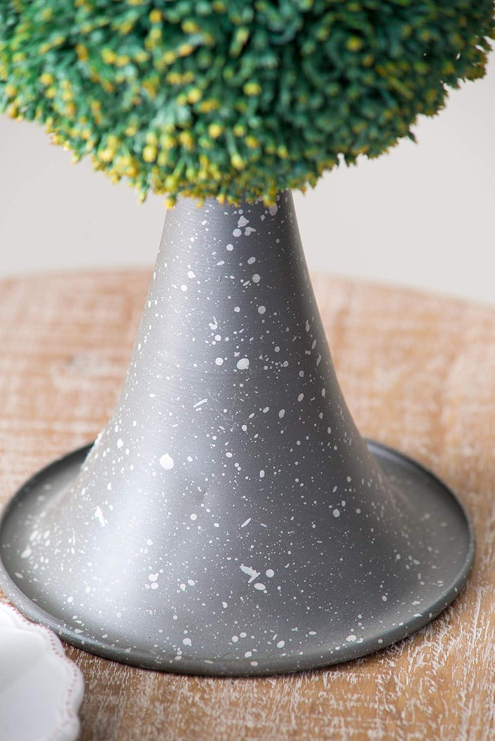 A&B Home Boxwood Ball Topiary with Metal Finial Stand Double Sphere 26 Inch Tall Indoor Outdoor House Decoration