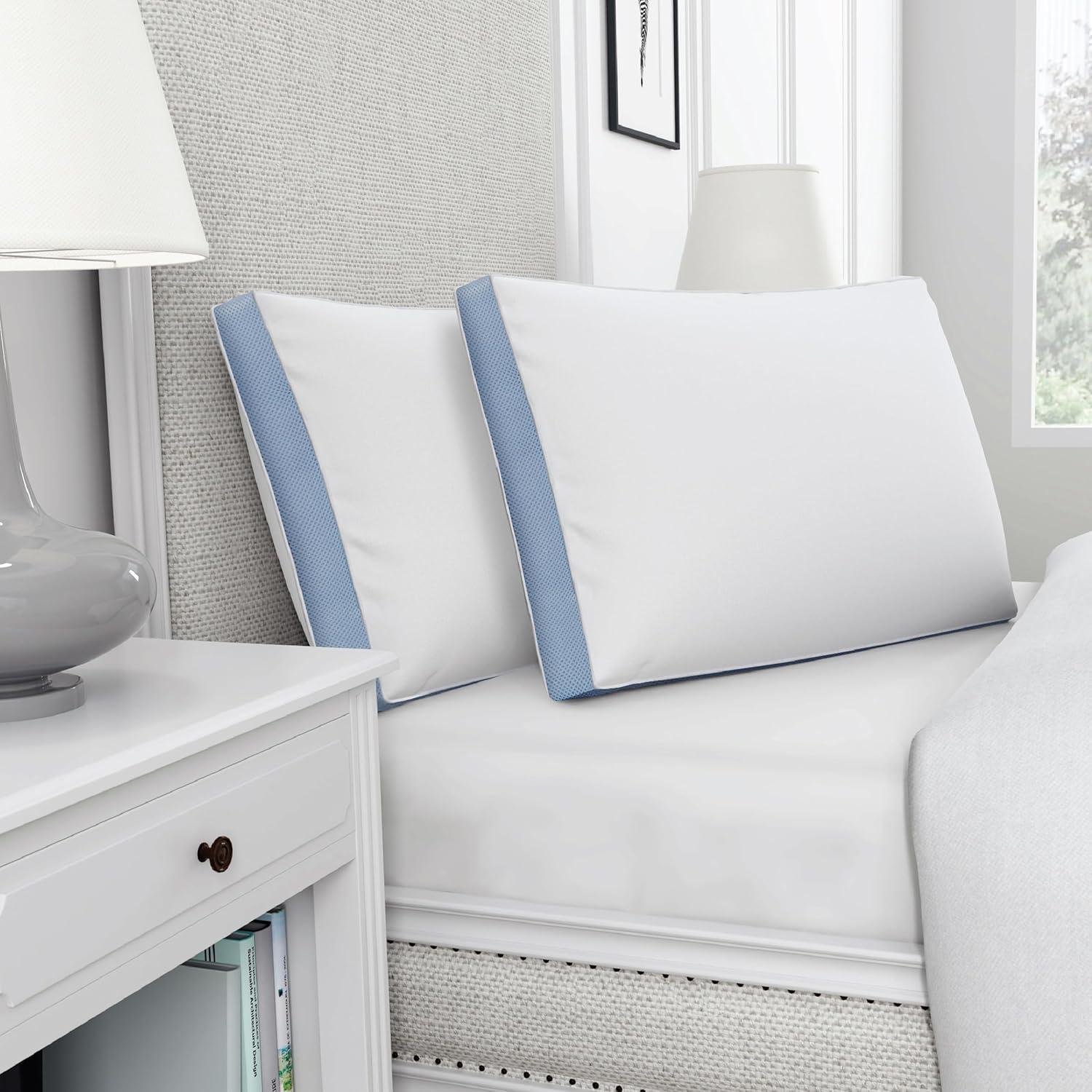 DreamLab Cooling Sleep Pillows for Back, Stomach or Side Sleepers, Set of 2, Standard/Queen