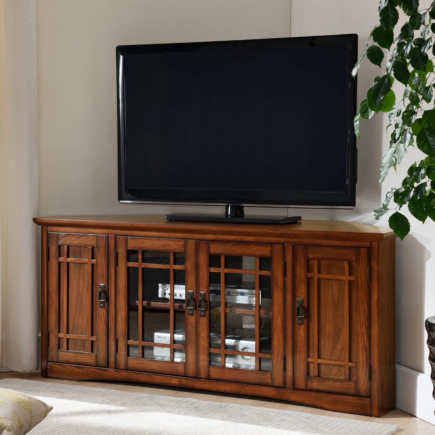 Mission Corner TV Stand in Mission Oak, 60-Inch