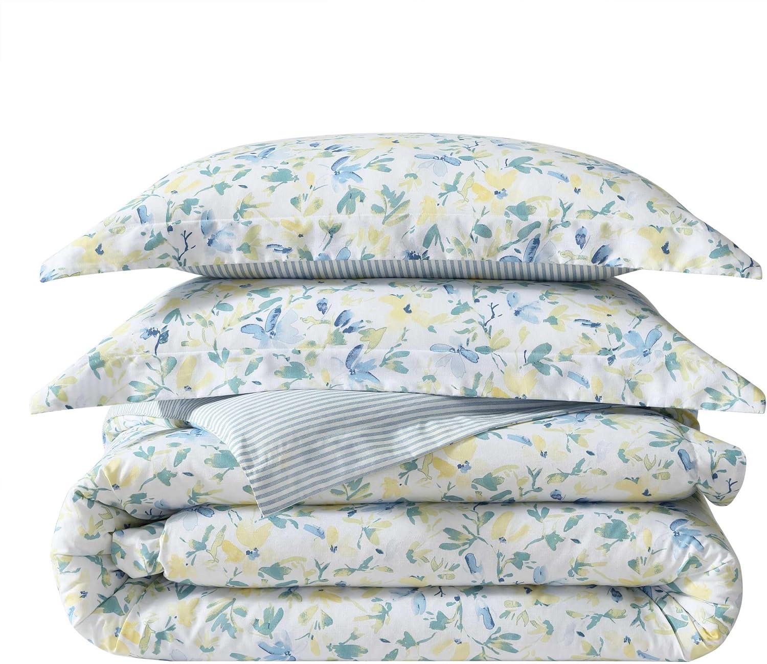 Laura Ashley Laura Ashley Nora Blue Cotton Comforter Bonus Set