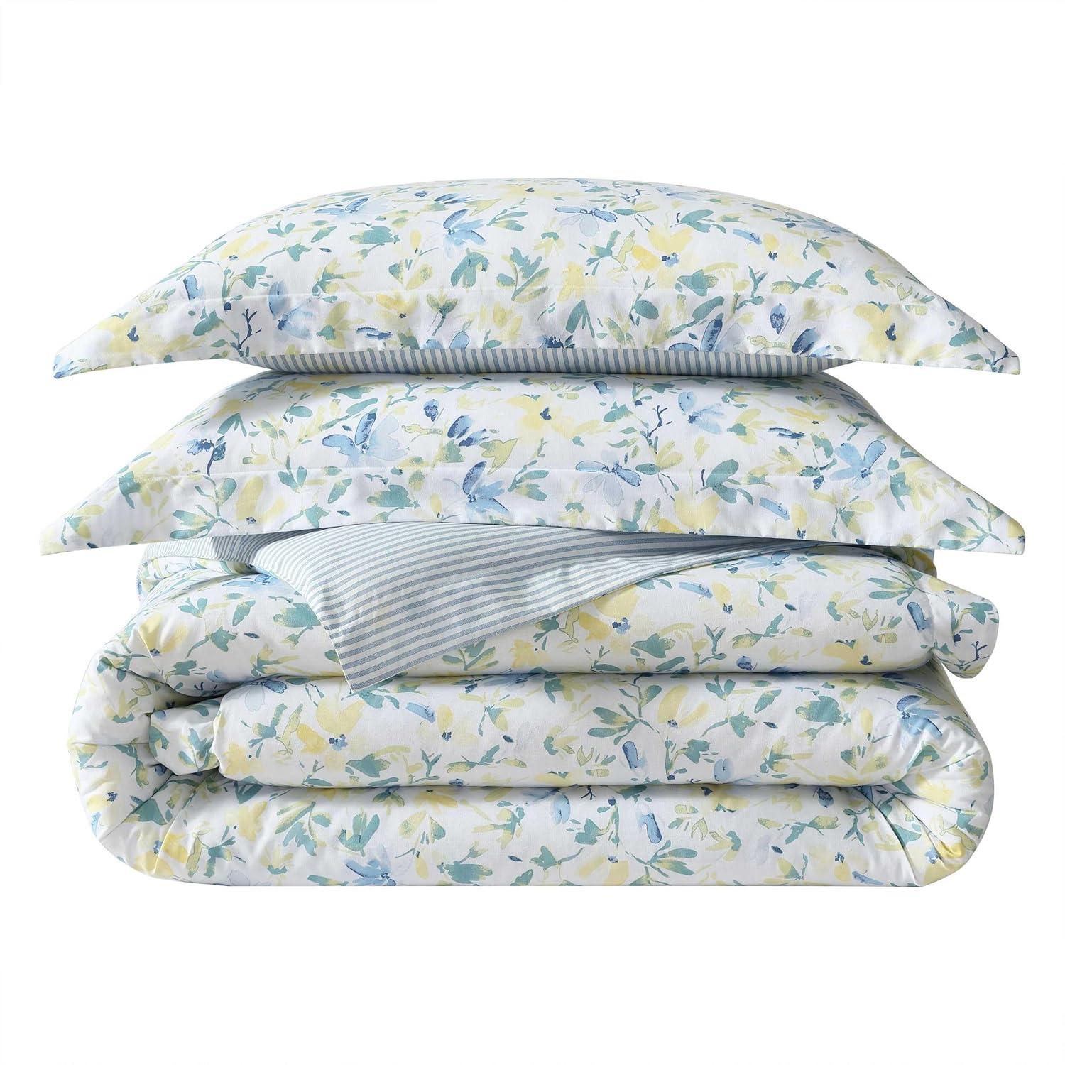 Laura Ashley Laura Ashley Nora Blue Cotton Comforter Bonus Set