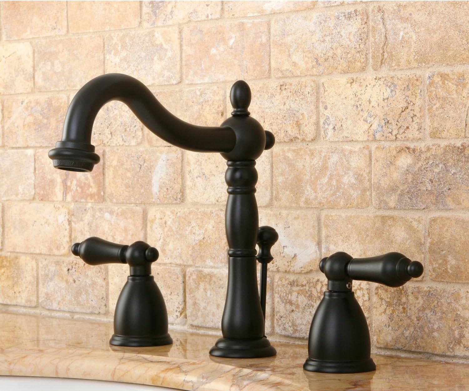 Heritage Oil Rubbed Bronze Widespread Bathroom Faucet