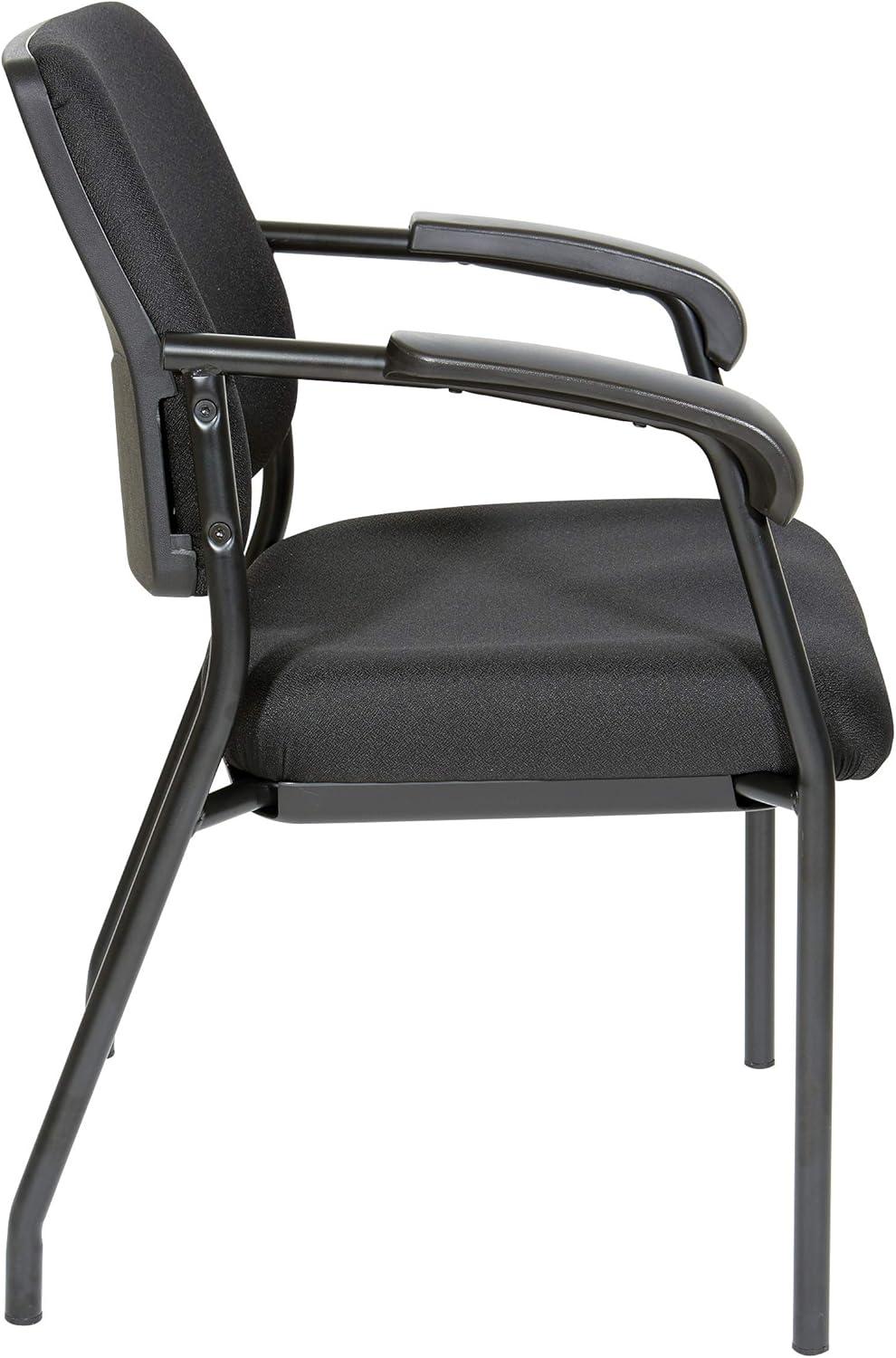 Office Star Products Visitor’s Chair Black Frame Padded Arms