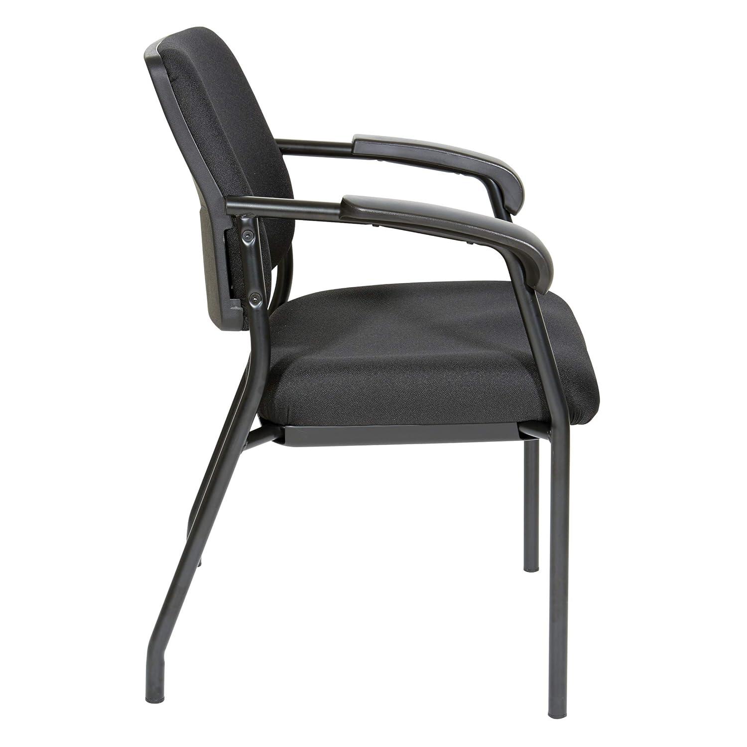 Office Star Products Visitor’s Chair Black Frame Padded Arms