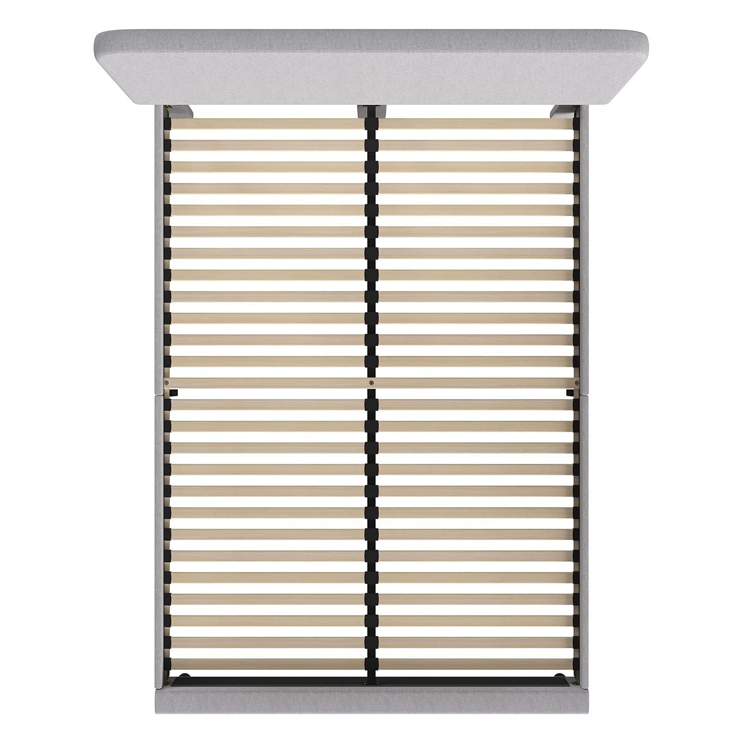 Flash Furniture Addison Fabric Upholstered Platform Bed, Light Grey, Queen