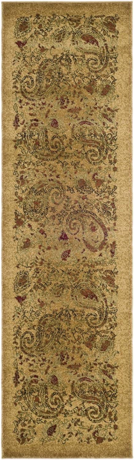 Beige and Multicolor Traditional Paisley Area Rug