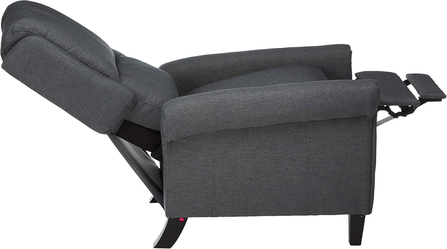 Harrah Fabric Recliner, Charcoal