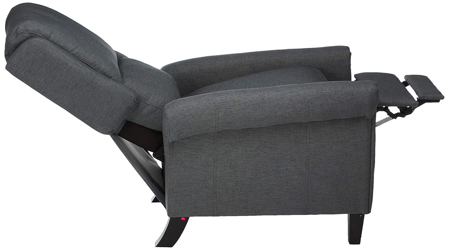 Christopher Knight Home Haddan Recliner - Charcoal : Upholstered Accent Chair, Polyester, Hardwood Frame